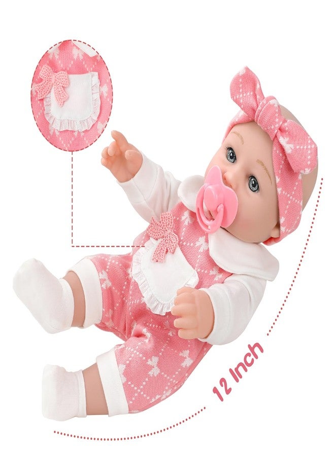 DONTNO 12'' Baby Doll in Gift Box with Clothes Accessories Playset,Pacifier,Feeding Bottle. Gift Idea for Ages 3+ - Image 4